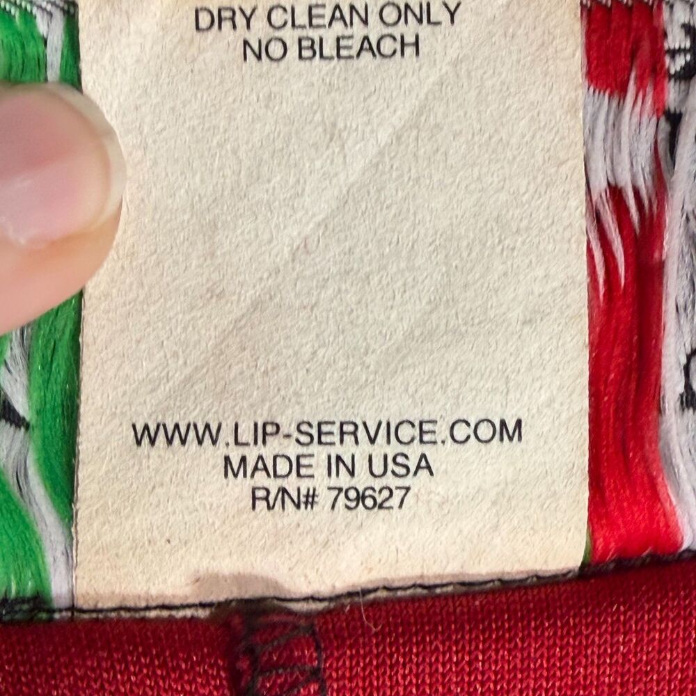 Lip Service Red Velvet Gothic Corset Dress Lace Up Mini Plus 2X VTG Y2K - Picture 8 of 13